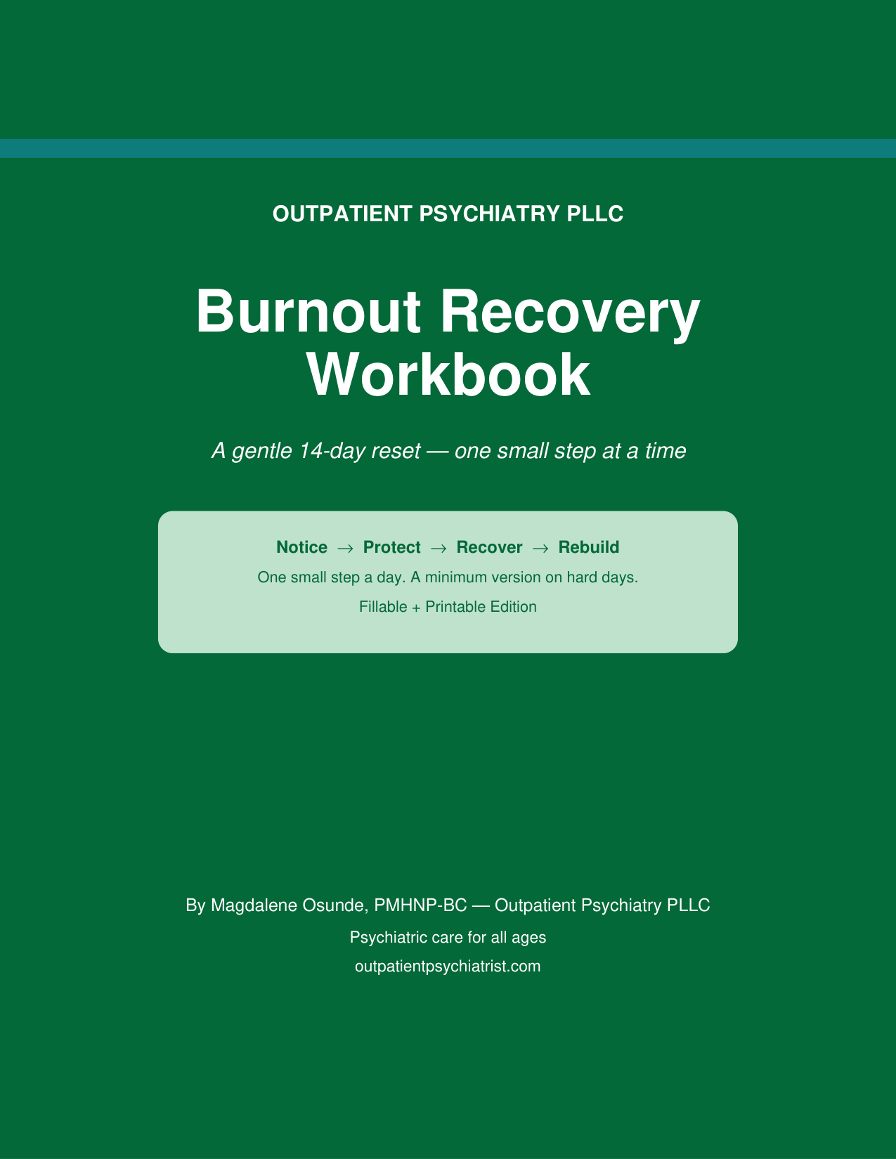 Burnout Recovery Workbook