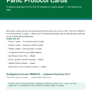 Panic Protocol Cards